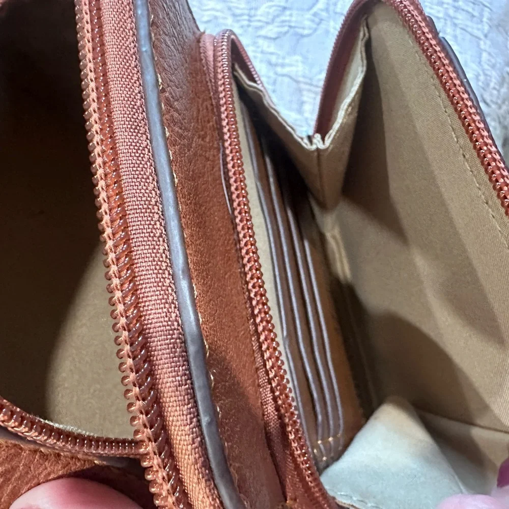 NWT Justin Boots Leather Crossbody Purse - Picture 7 of 9